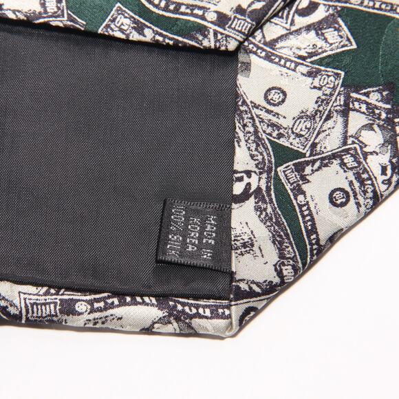 NEW Big Dogs Novelty Silk Money Print Tie  4.25" x 59" - Picture 6 of 6